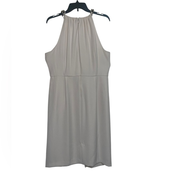 NWT Donna Karan NY Cream Halter Sleeveless Midi Dress. Size 14 - Picture 5 of 12